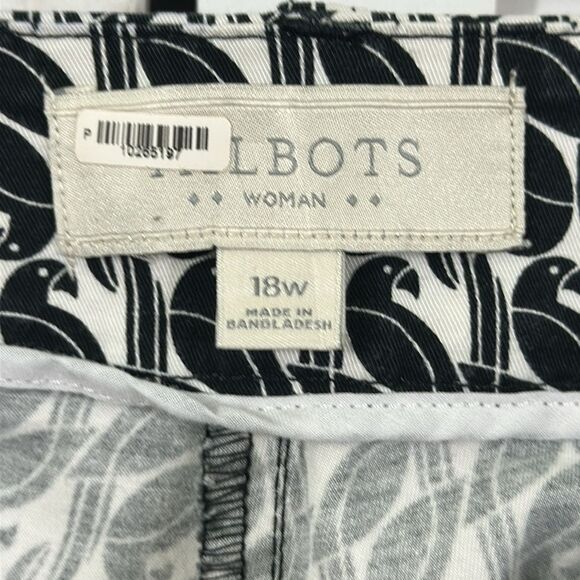 Talbots Crop Pants Size 18W Tuscan Bird Print - Picture 12 of 13